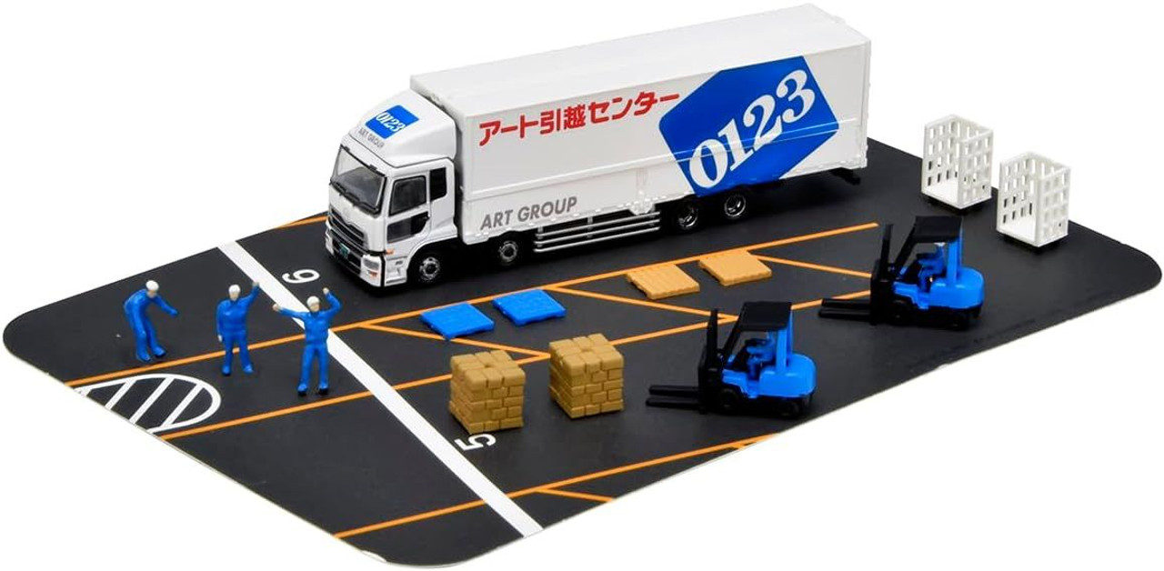 Truck Collection Logistics Site Wing Van Set C Art Moving Company (N scale)