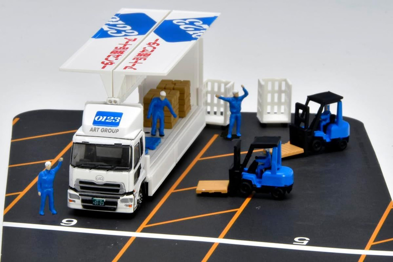 Tomytec Truck Collection Logistics Site Wing Van Set C Art Moving Company  (N scale)