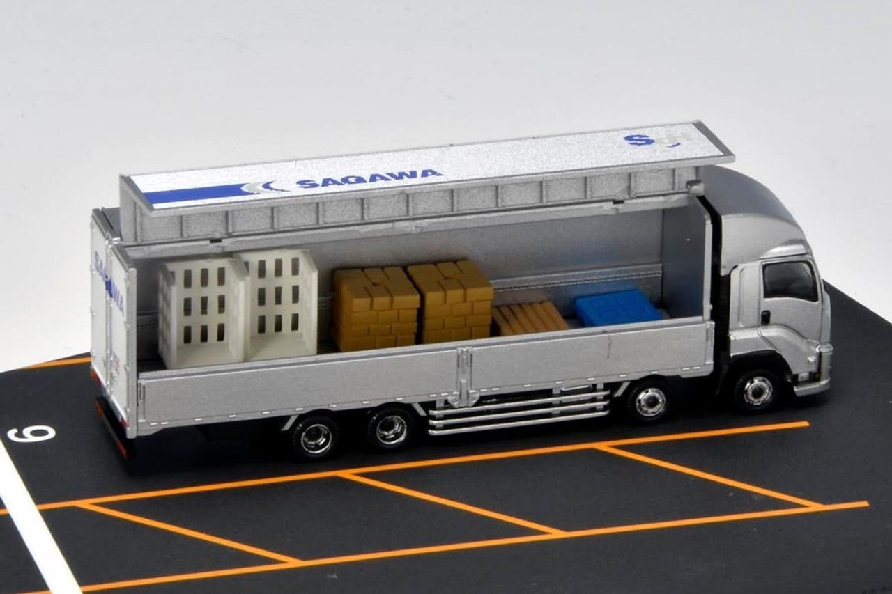 Truck Collection Logistics Site Wing Van Set B Sagawa Express (N scale)