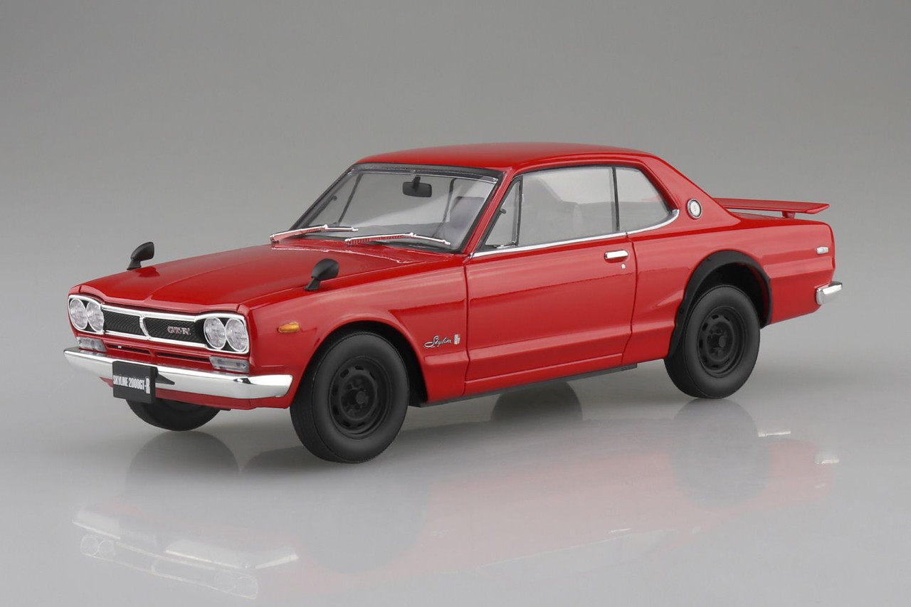 当店人気アオシマ 1/24 SKYLINE 2000 GT-R KPGC110 White プリペイント モデル ケンメリ 2000 GT-R ホワイト 内外装塗装モデル 日産 絶版 希少 日産