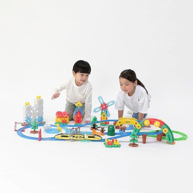 Plarail x Gakken New Block Diorama Deluxe Set