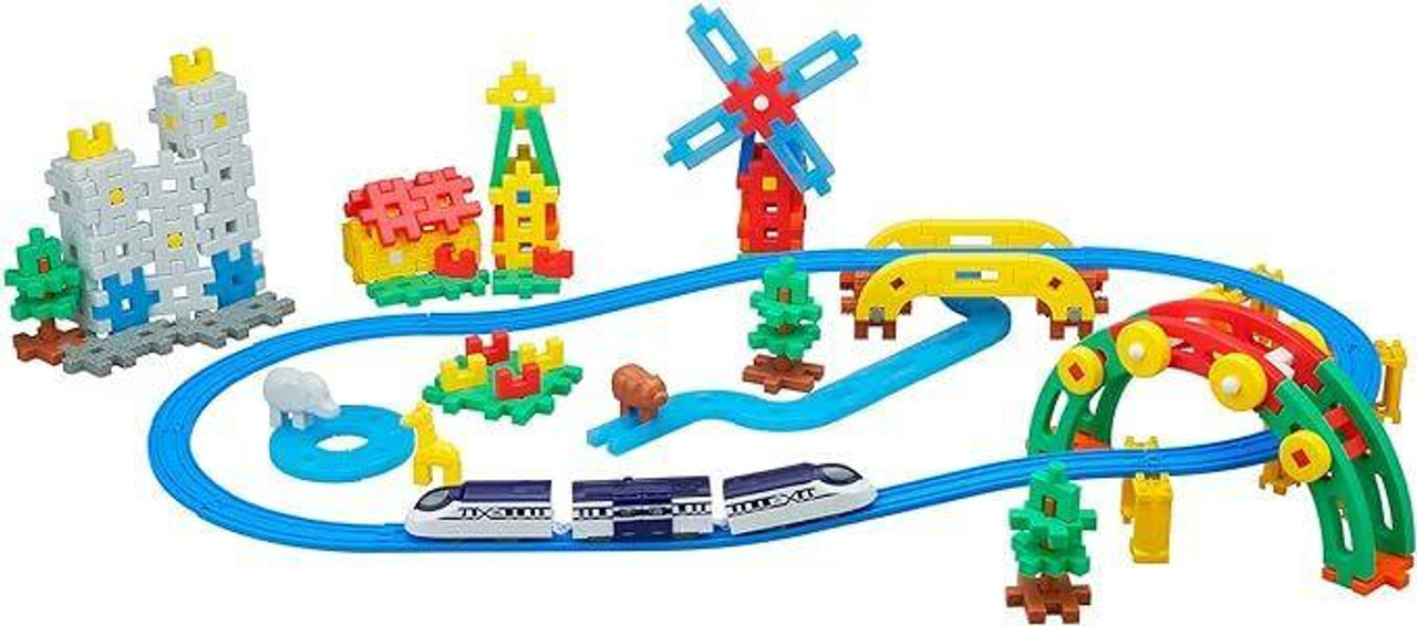 Plarail x Gakken New Block Diorama Deluxe Set