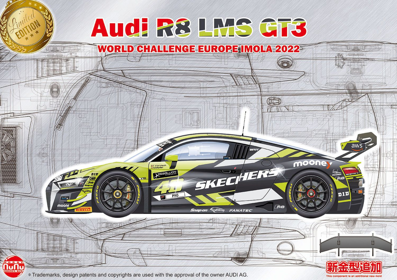 Platz 1/24 Racing Series Audi R8 LMS GT3 World Challenge Europe Imola 2022  Plastic Model