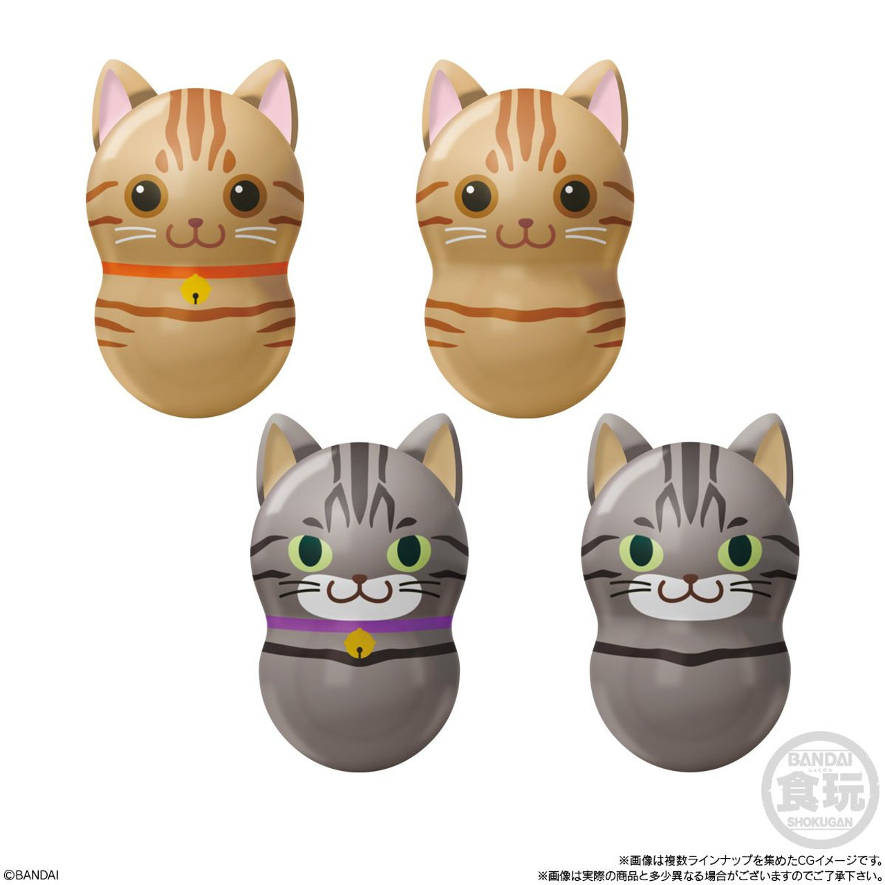 Bandai Candy Coo'nyats Daruma Cat Figure 14pcs Box