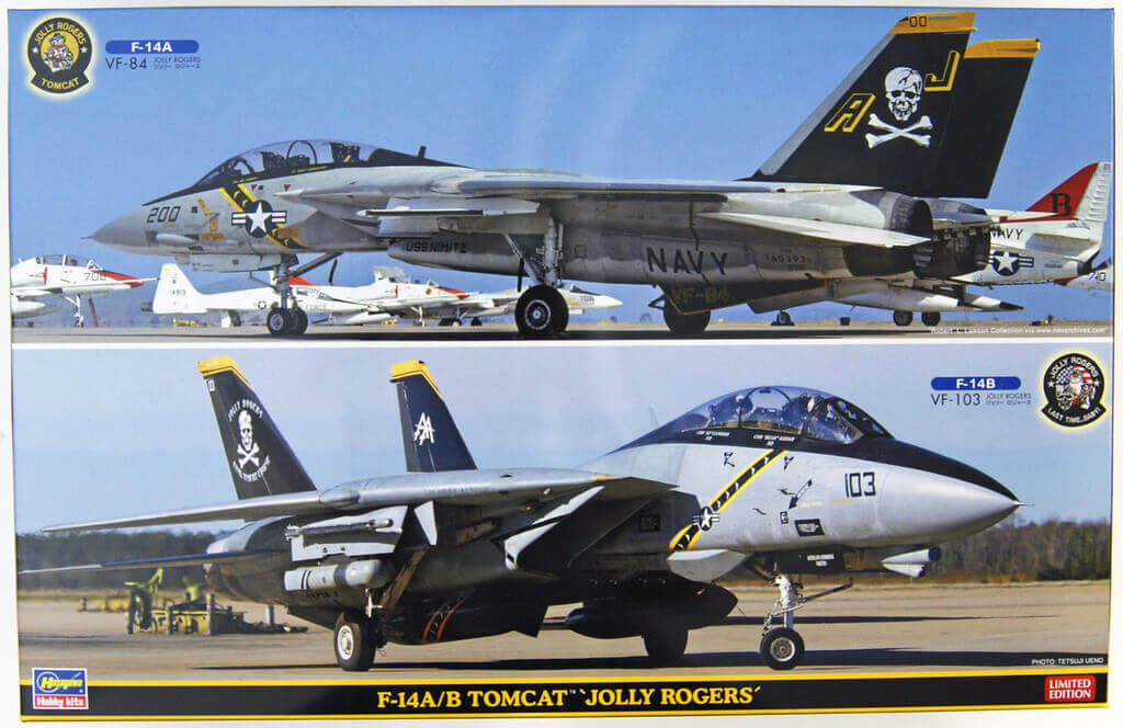 【限定品】Hasegawa SP-346 F-14 Jolly Rogers Hasegawa SP346 F-14A/B Tomcat Jolly Rogers 2 Aircraft Set 1/72