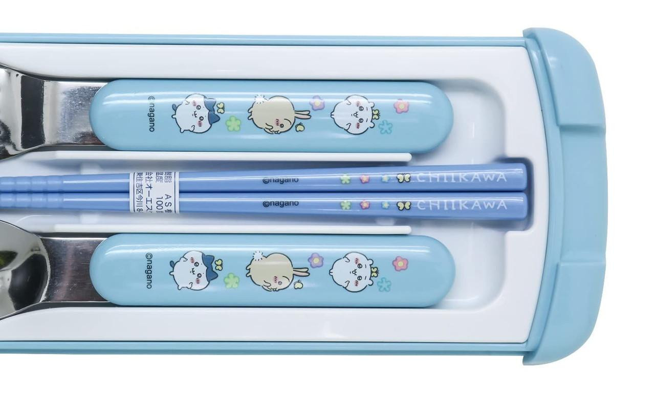 OSK Chiikawa Fork Spoon and Chopsticks Trio Blue