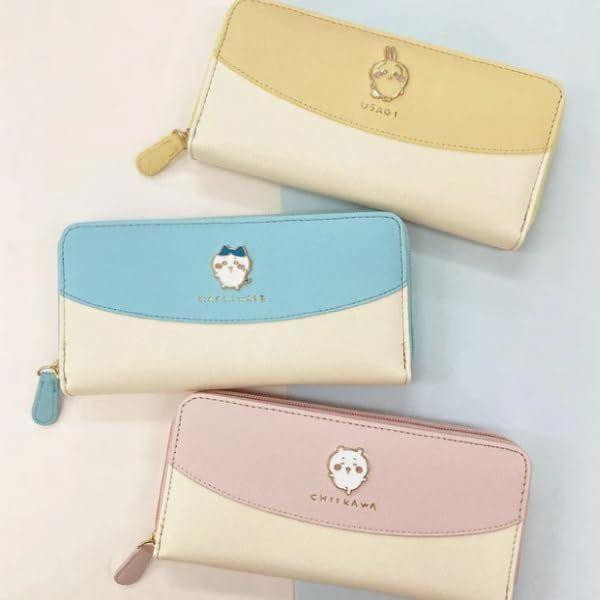 ウリウリ　約20cm Chiikawa Round Long Wallet Pink (Chiikawa)