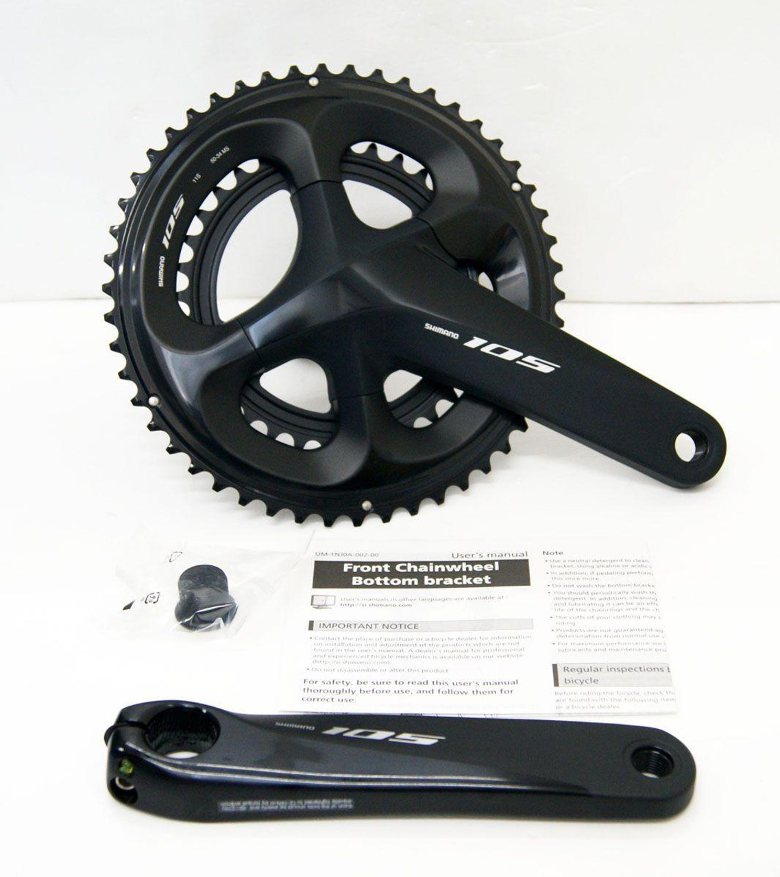 パーツ Shimano FC-R7000 50-34 165mm 11s P51RB 105 FC-R7000 HOLLOWTECH II 50-34T 165mm 11s Crankset Black
