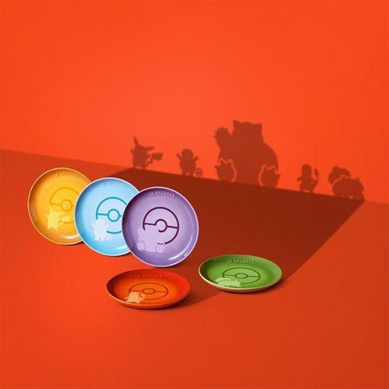 Pokemon Center 【Le Creuset】Sphere Plate 17cm (Set of 5)