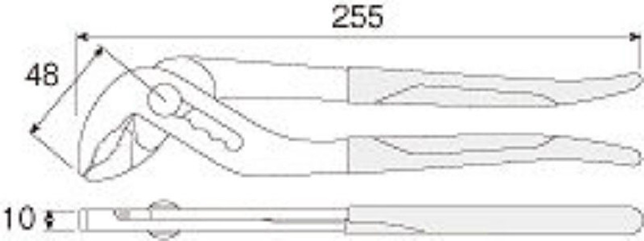 Hozan P-245 SLIP JOINT PLIERS / WATER PUMP PLIERS - Plaza Japan