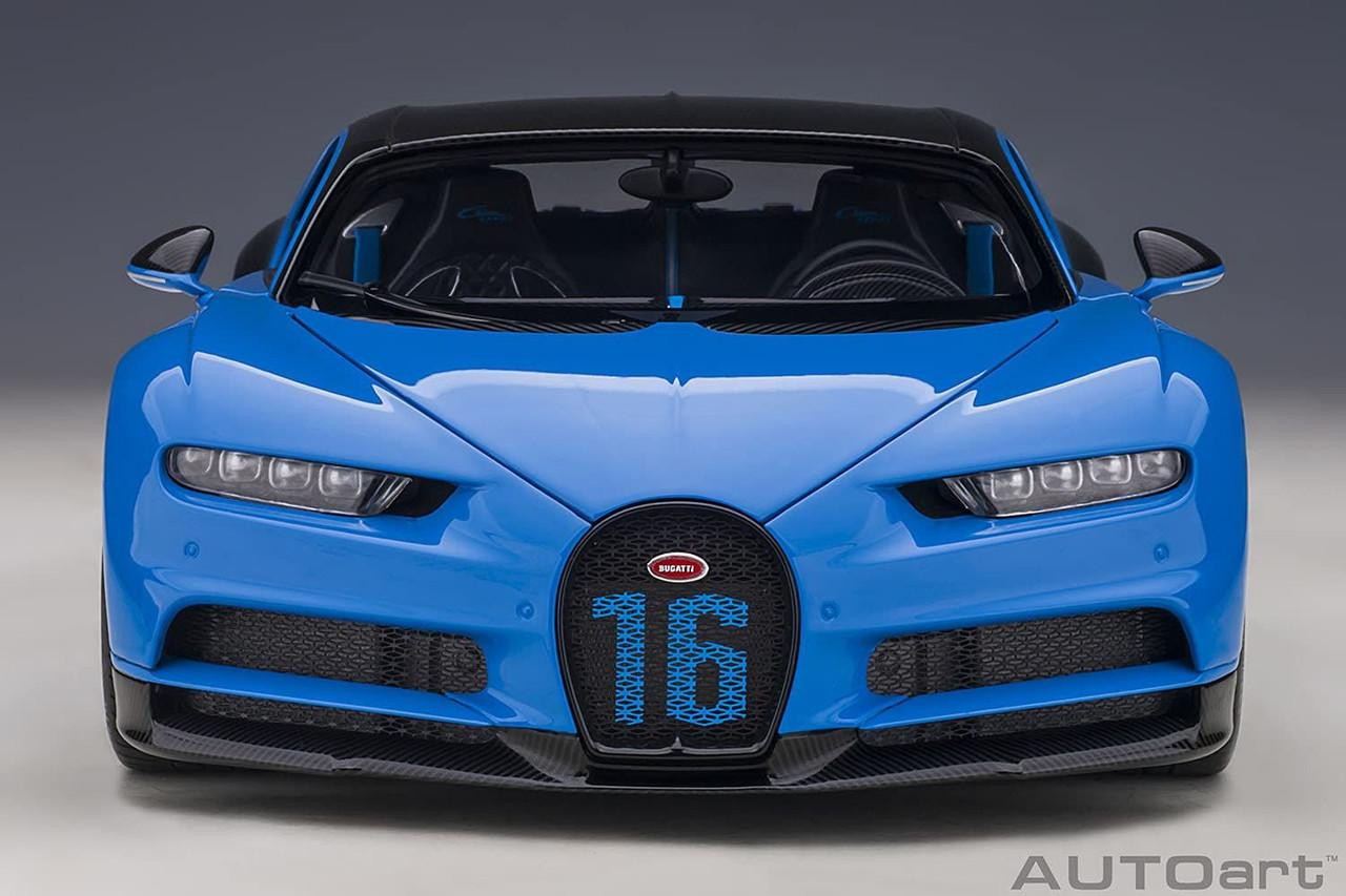 1/18 Bugatti Chiron Sports '19 (French Blue/Carbon Black