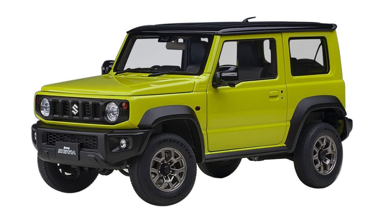 1/18 Suzuki Jimny Sierra (JB74) (Yellow/Black Roof) Finished Model