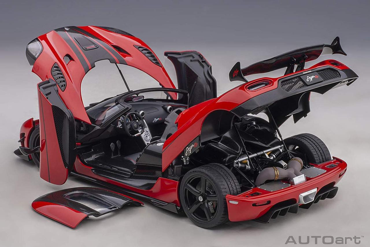 1/18 Koenigsegg Agera RS (Red/Carbon Black) Finished Model