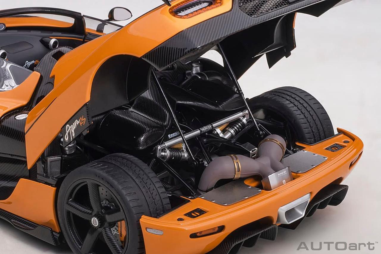 1/18 Koenigsegg Agera RS (Orange/Carbon Black) Finished Model