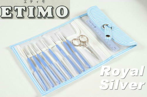 Tulip TLS-001 ETIMO Cushion Grip Crochet Hooks 8 pcs set (Royal