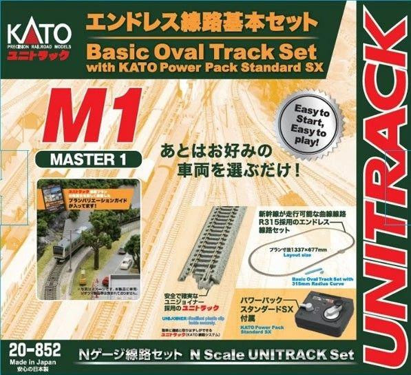 20-852 UNITRACK Master Set M1 Basic Oval Track Set with Kato Power