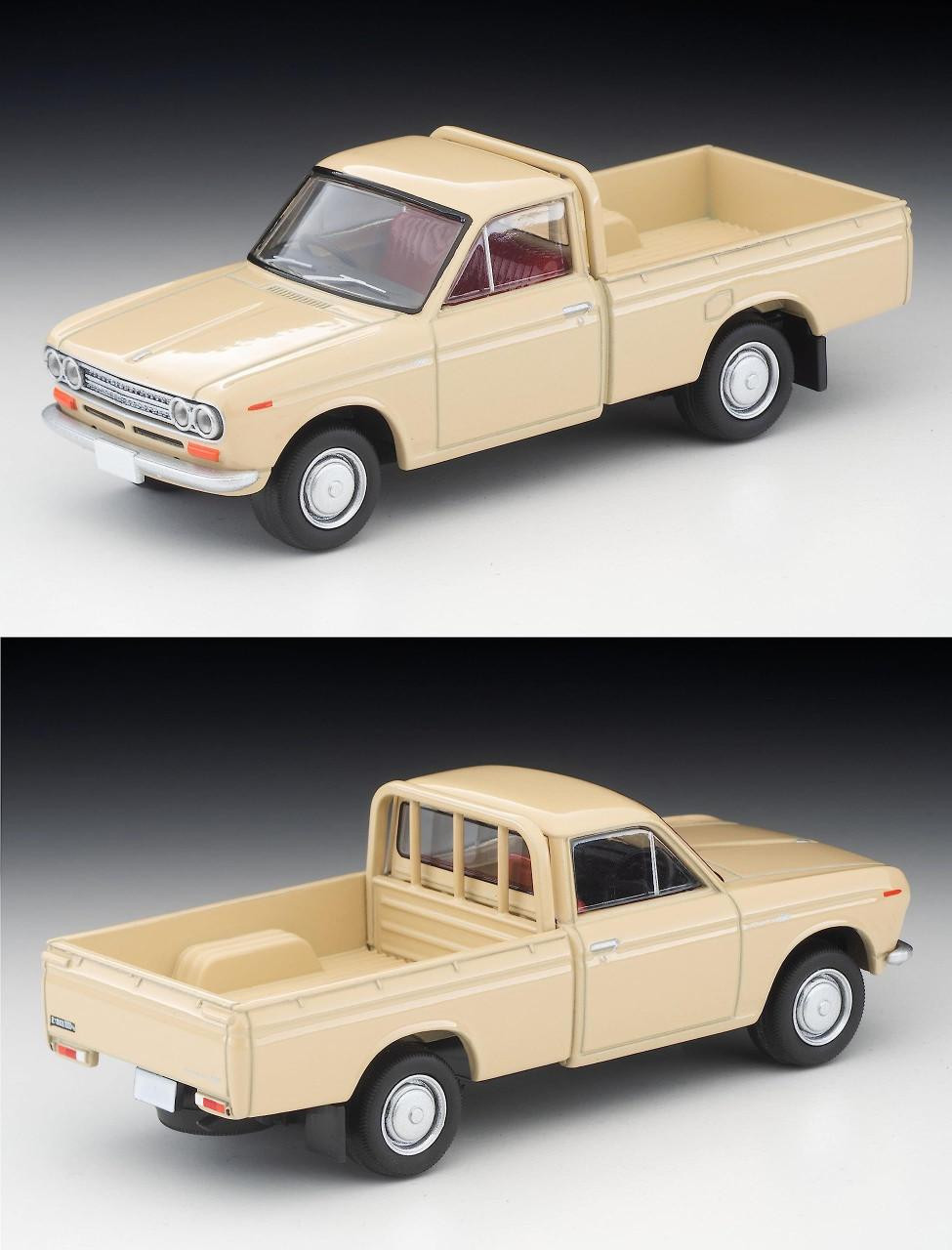 Tomica LV-195d Datsun 1300 Truck (Light Brown) With Figure