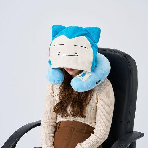 Pokemon Center Hooded Neck Pillow Snorlax