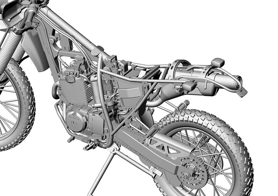 1/12 Honda XLR BAJA (MD22) (1991) Plastic Model