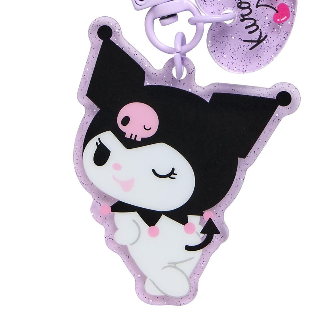 Sanrio Kuromi Key Ring Hanger with Mascot Keychain Strap 424897