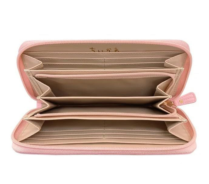 Chicka Wallets Chiikawa Round Long Wallet Pink Chiikawa