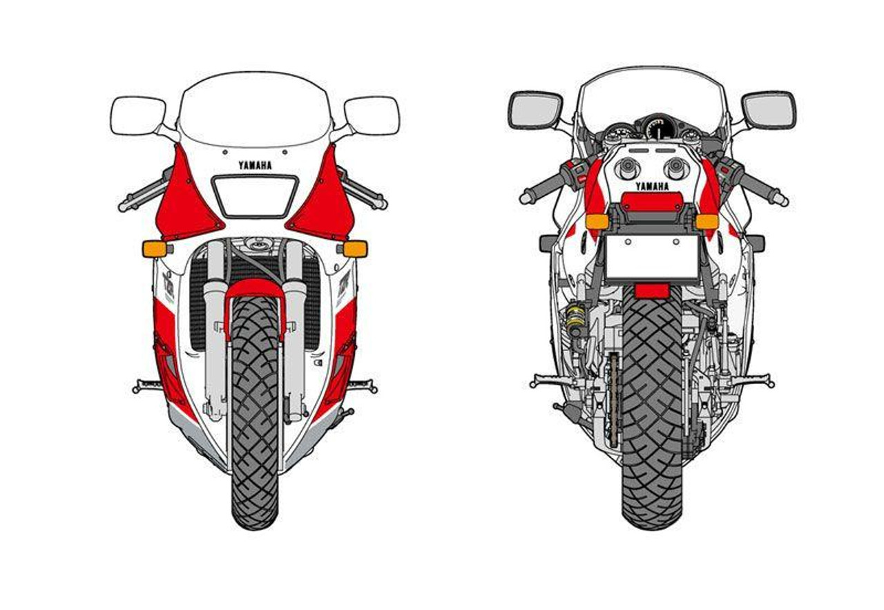ハセガワ 1/12ヤマハTZR250(3MA)完成品 1/12 Yamaha TZR250 (3MA) (1989) Plastic Model