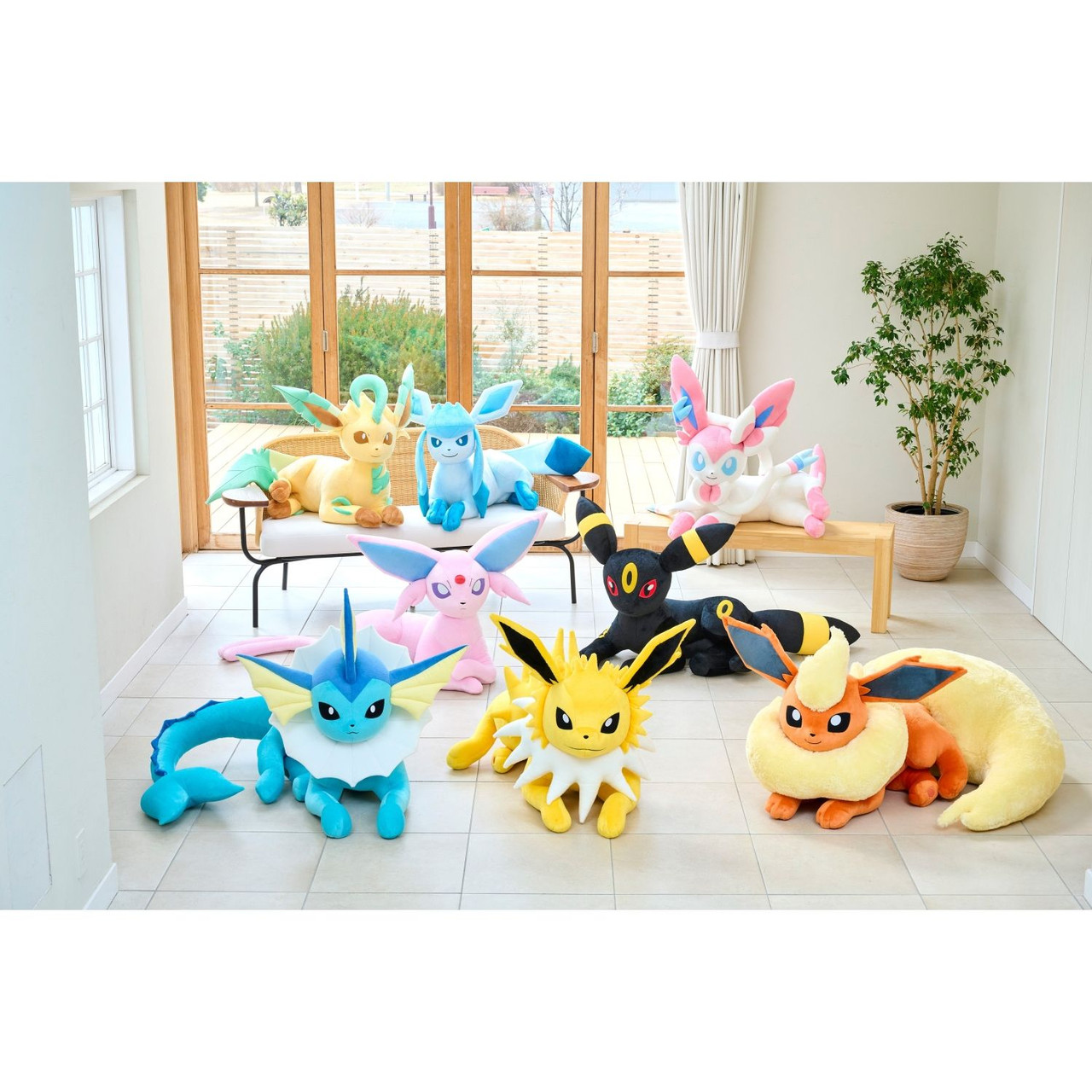 Pokemon Center Original Plush Life-Size Vaporeon Lying Down