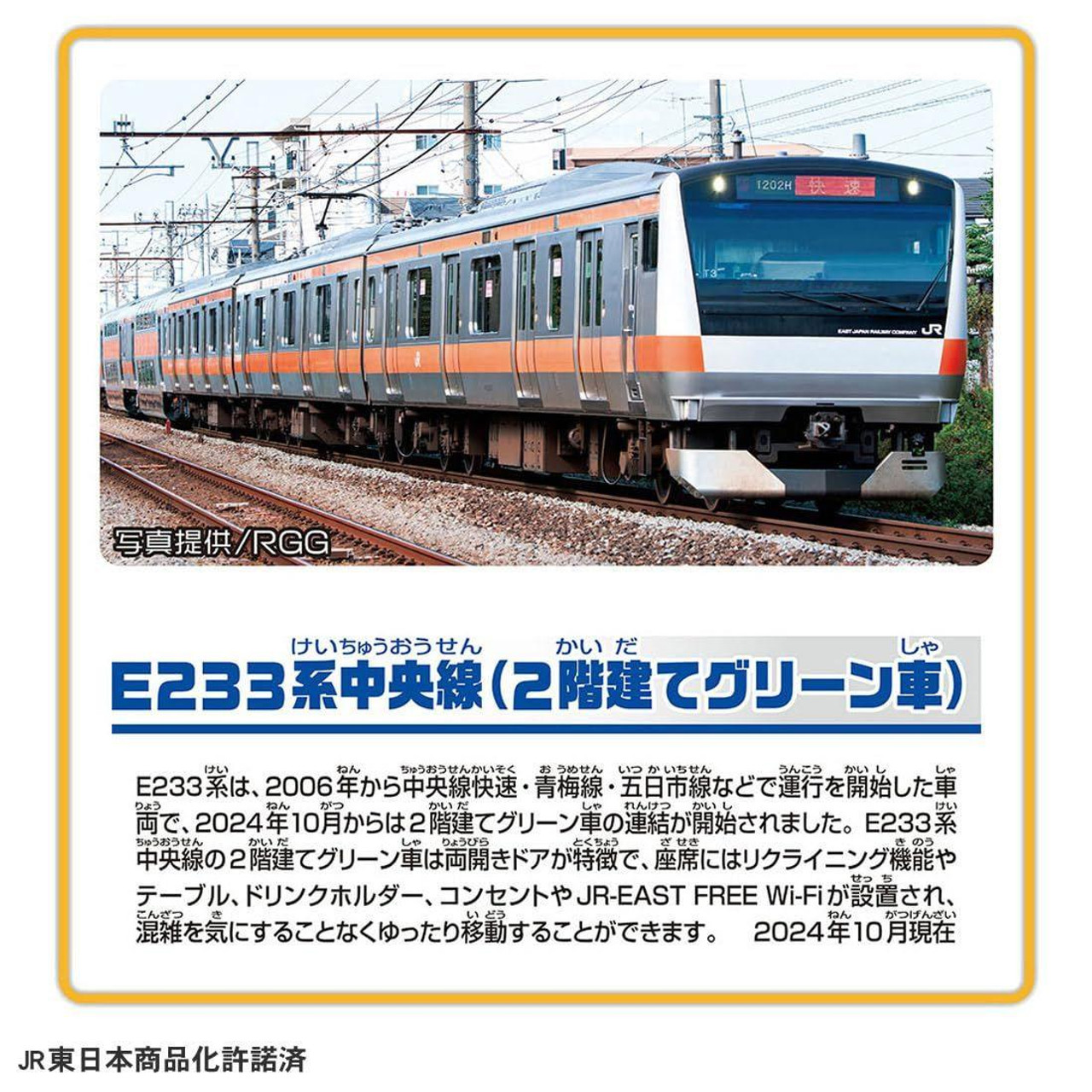 Plarail S-30 E233 Series Chuo Line (Double-Decker Green Car)
