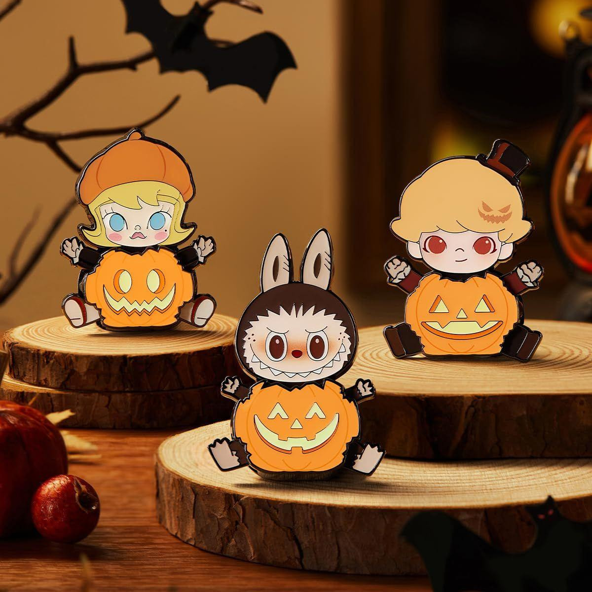 POP-MART Happy Halloween Party Series Pumpkin Magnet Badge DIMOO