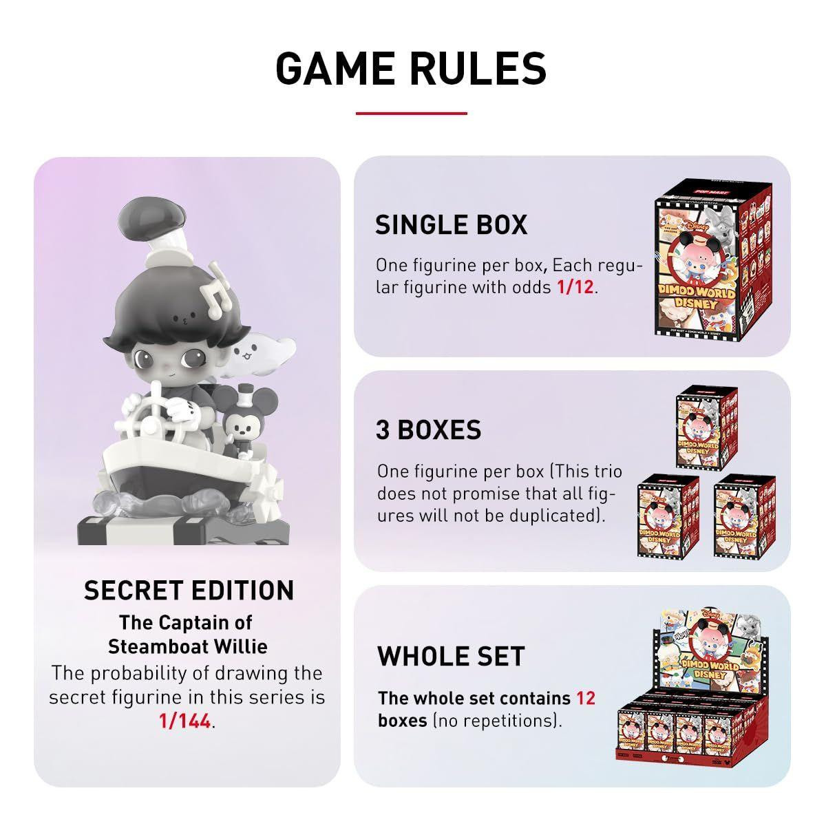 POP-MART Dimoo World Disney Series Assortment Box (12 BOX RANDOM)