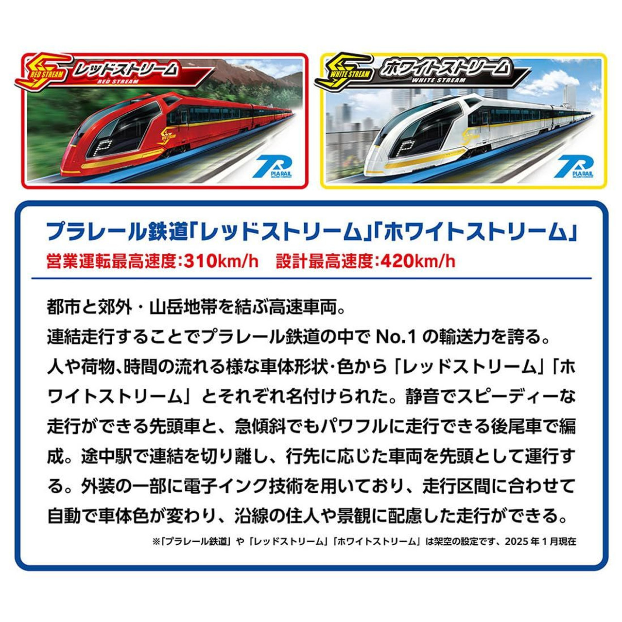 JAトピアくん Plarail Red Stream And White Stream Connection Set (Plarail