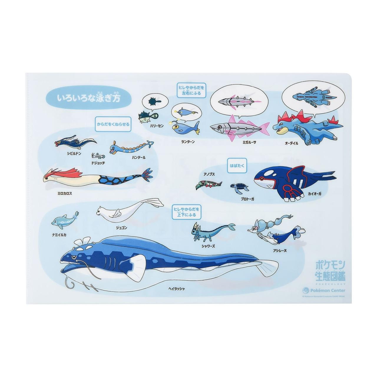 Pokemon Center Original A4 Clear File Pokemon Ecology Zukan Movement