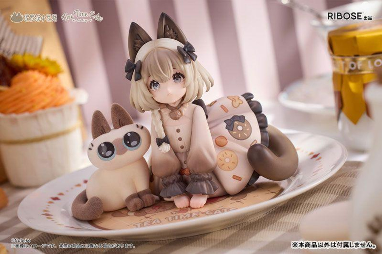 猫Love DLC Series Tea Time Cats Siamese Cat x Azuki Friendship Figure