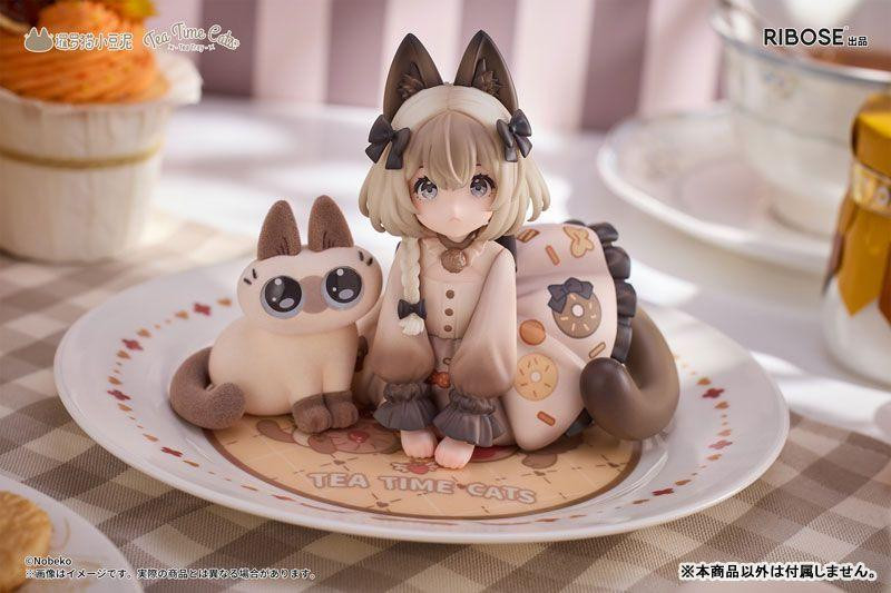 DLC Series Tea Time Cats Siamese Cat x Azuki Friendship Figure DLC Series Tea Time Cats Siamese Cat x Azuki Friendship Figure