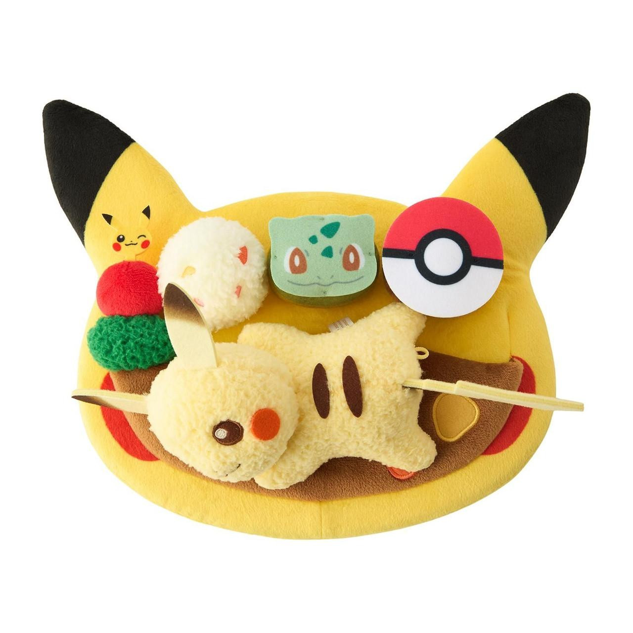 Pokemon Center Original Cafe Plate Style Plush Pikachu
