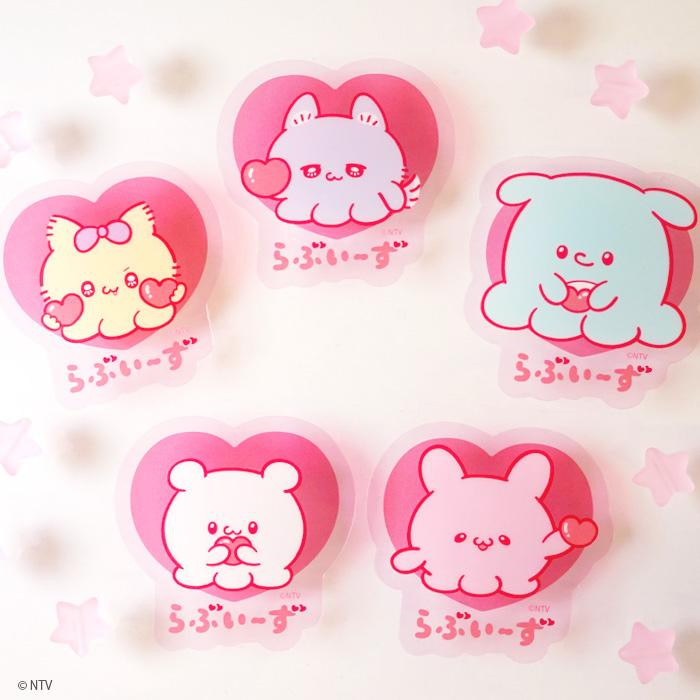 Loveez W Die-Cut Clear Sticker Complete BOX (15 pcs)