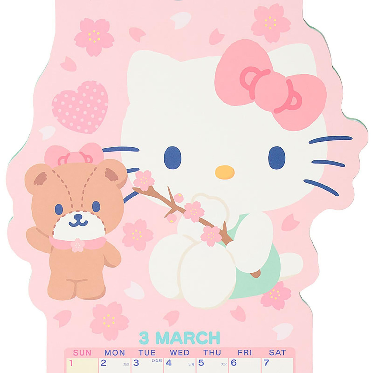 Sanrio Hello Kitty Die-Cut Calendar 2026 Paper Wall Hanging Wall