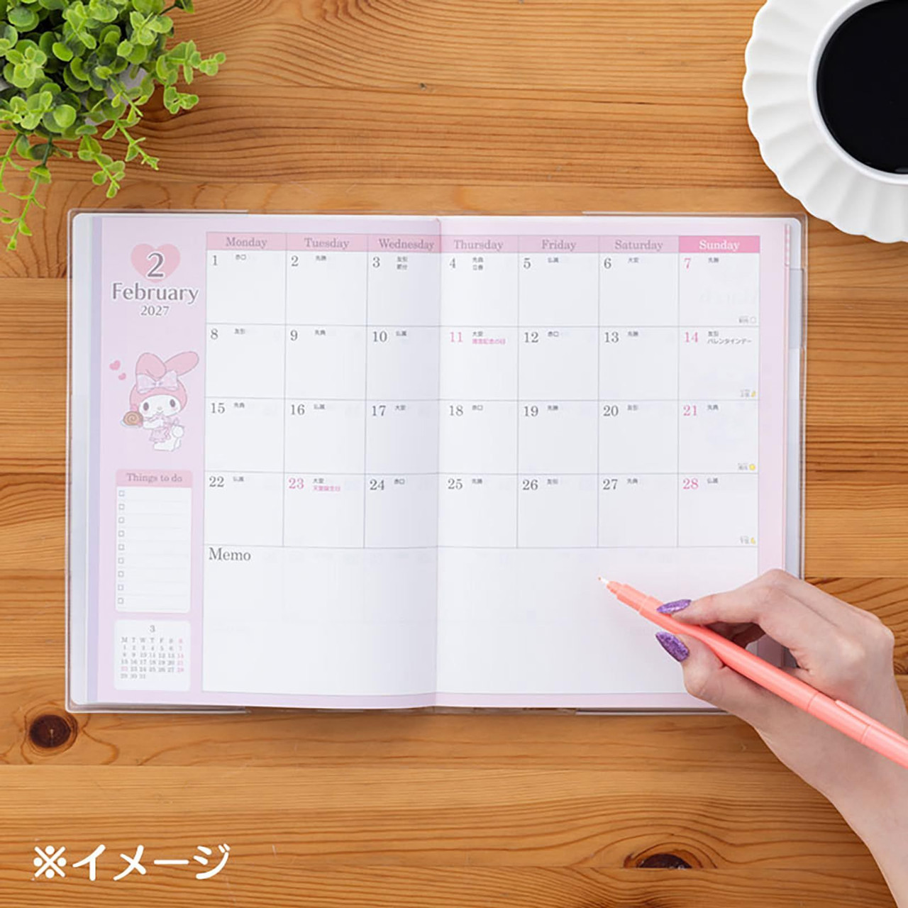 Sanrio My Melody A5 Date Book 2026 October Start Diary Planner