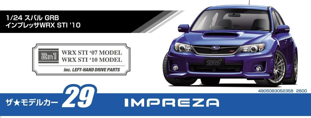 Aoshima 52358 The Model Car 29 Subaru GRB Impreza WRX STI '10 1/24