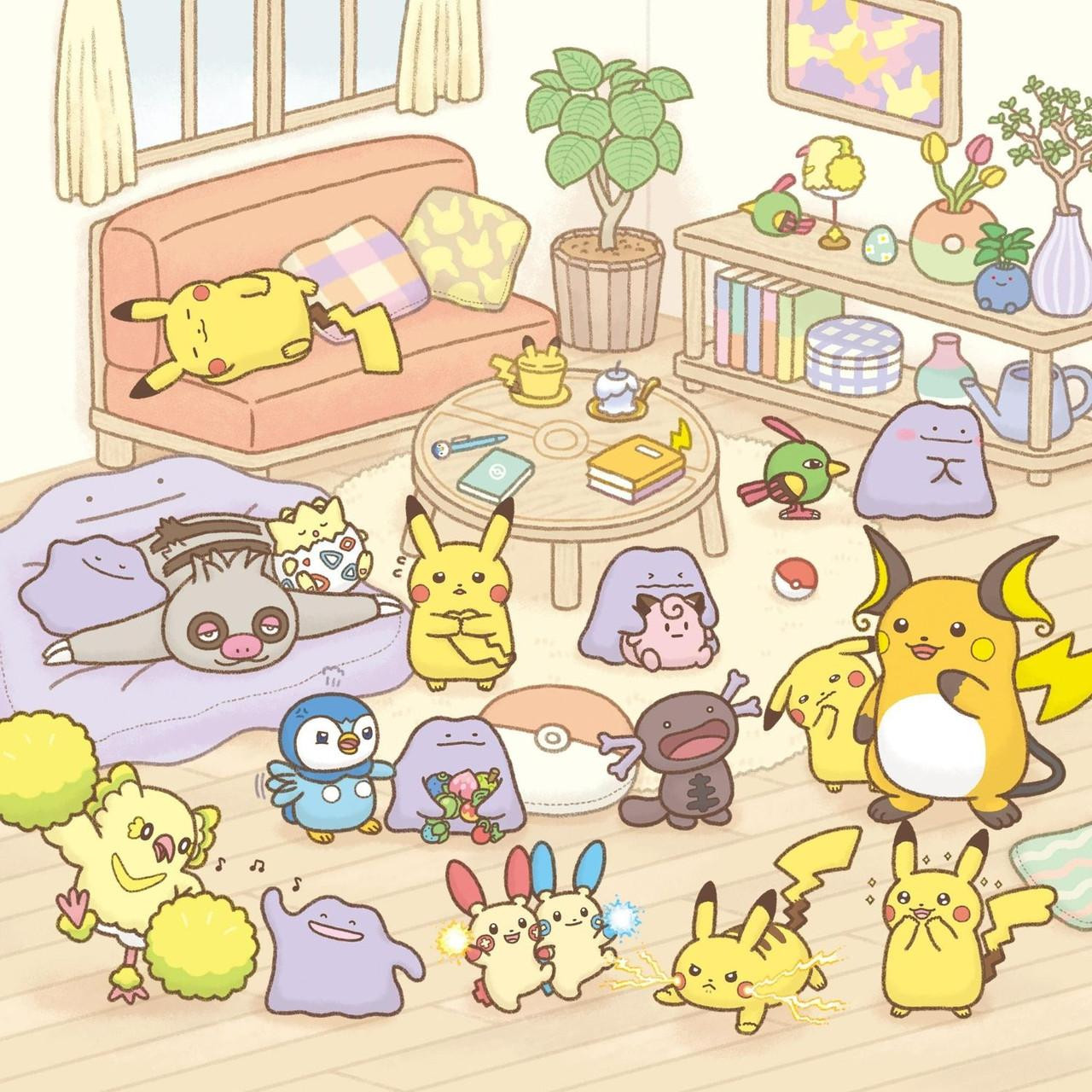 Pokemon Center Original Mascot Ten Poke Ten Colors Timid Pikachu