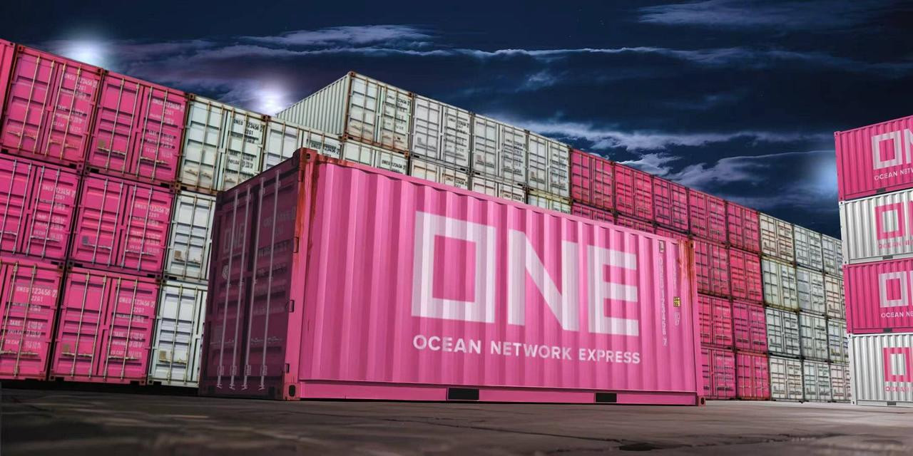 1/24 20ft Dry Container Type ONE (Magenta) Plastic Model
