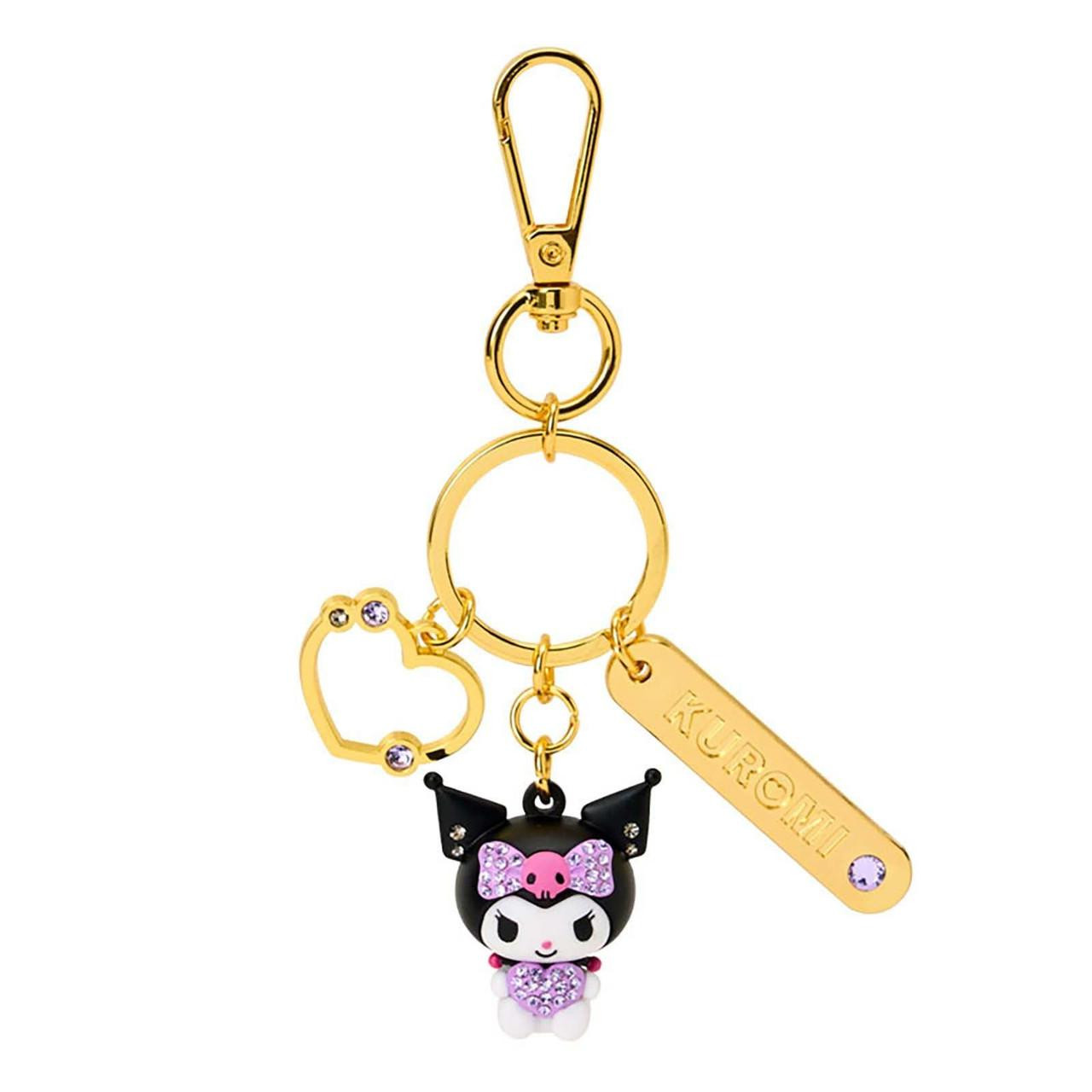 Sanrio Kuromi Stone Embellished 3D Keychain 266825