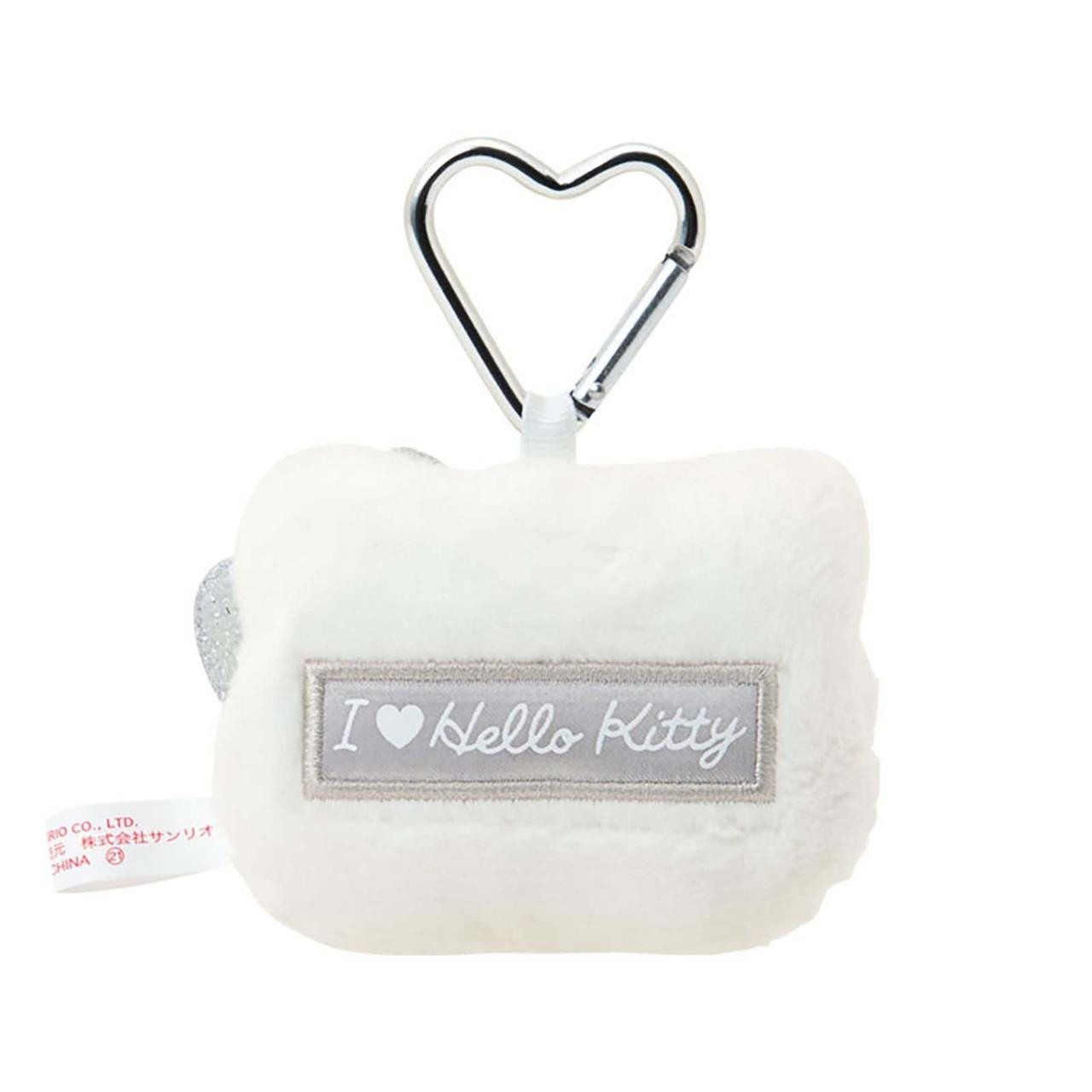 Sanrio Face Shaped Mascot Holder I Love Hello Kitty Silver