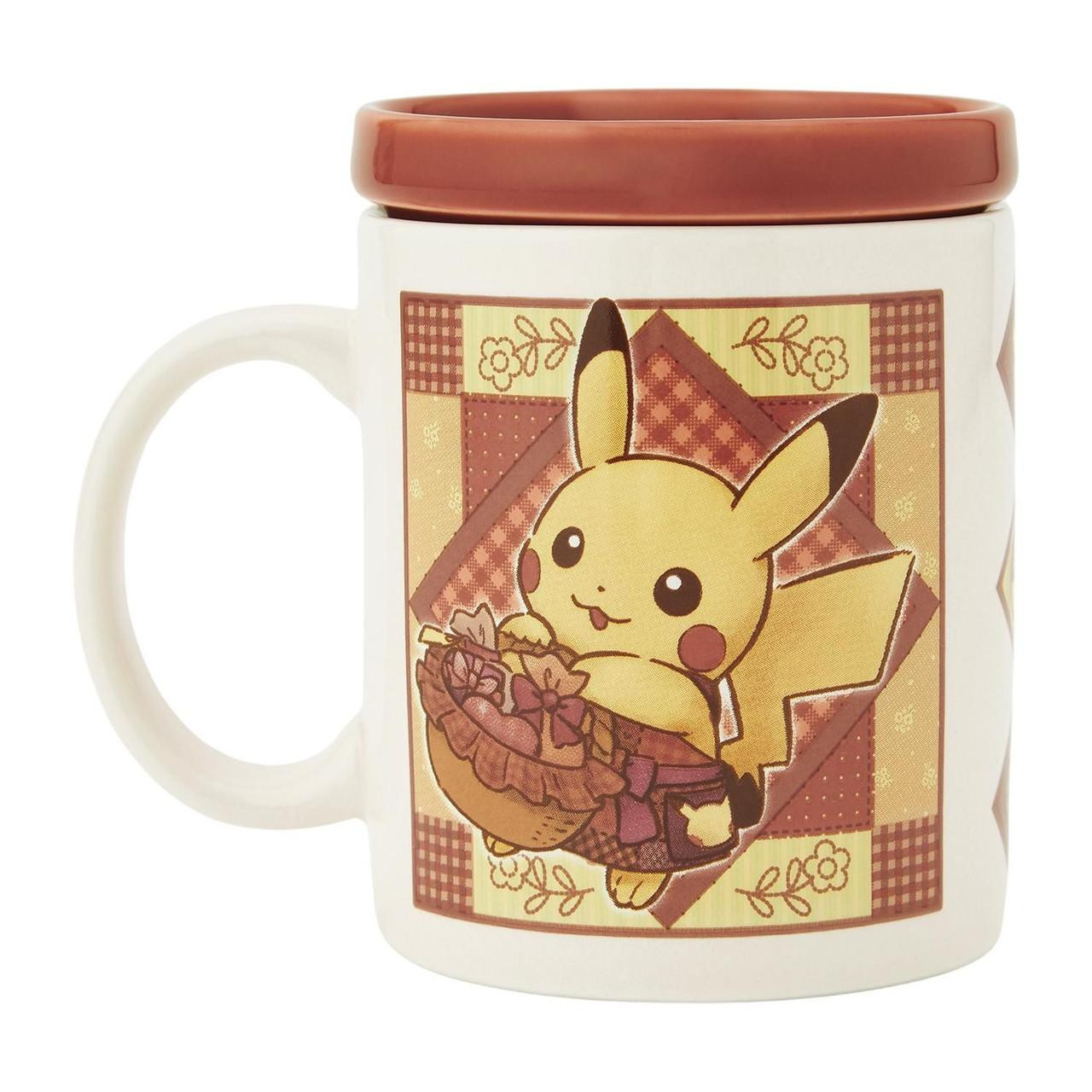 Pokemon Center Original Lidded Mug Pikachu's Sweet Delivery