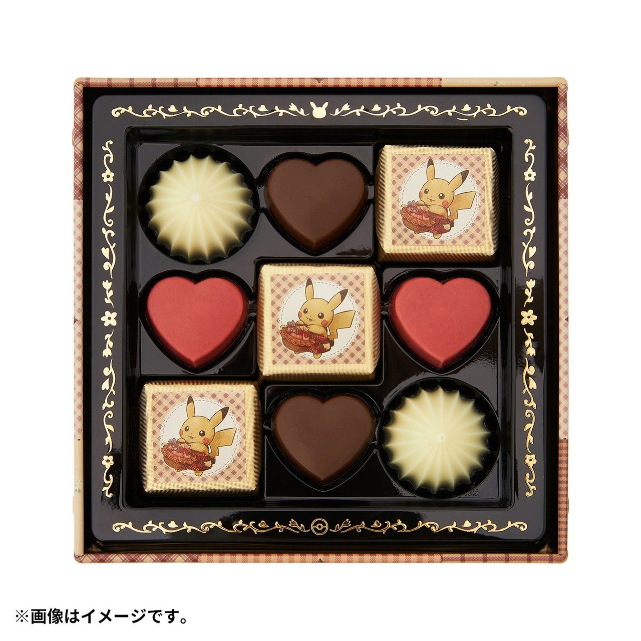 Pokemon Center Original Morozoff Square Tin Assorted Chocolates