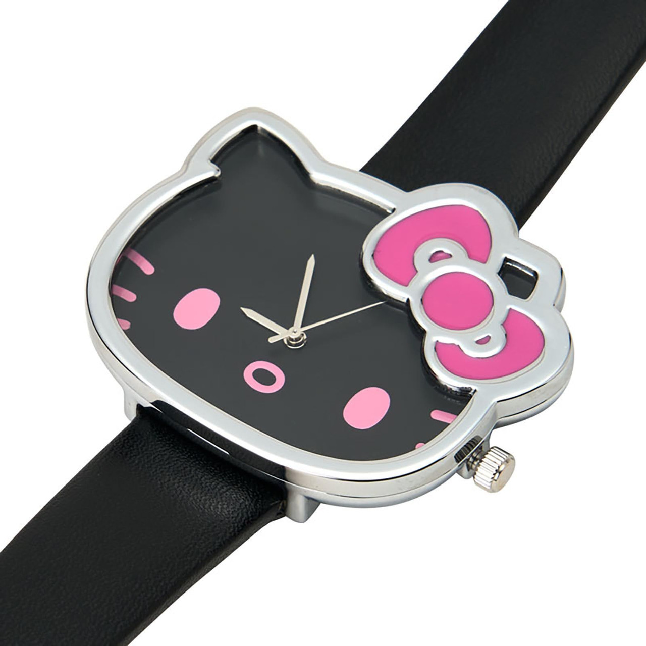 Hello Kitty デジタル腕時計 ブラック Sanrio Other Face Shaped Watch I Love Hello Kitty Black 574911