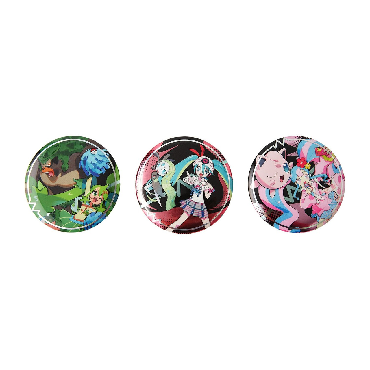 Pokemon Center Original Can Badge Set Poke Miku 18 Harmony Stage