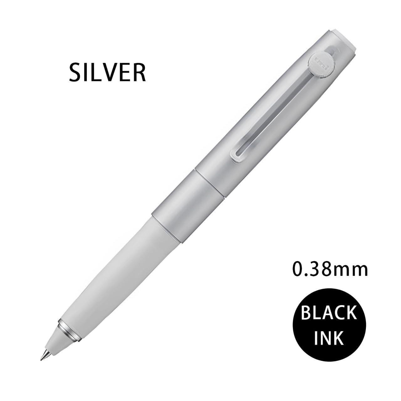Uni-ball ZENTO Gel Pen - Signature Model - 0.38 mm - Silver Body
