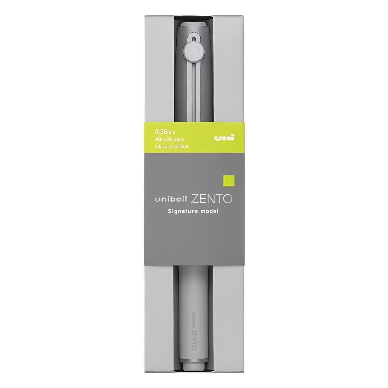 Uni-ball ZENTO Gel Pen - Signature Model - 0.38 mm - Silver Body