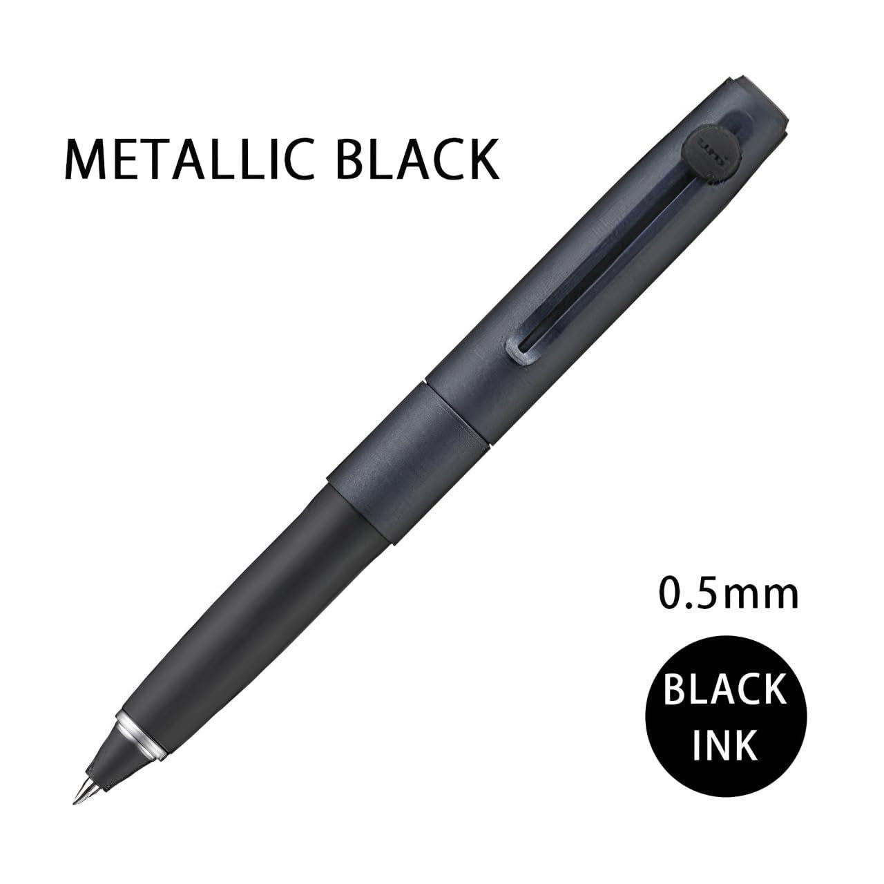 Uni-ball ZENTO Gel Pen - Signature Model - 0.5 mm - Metallic Black